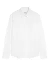 Ami Alexandre Mattiussi Tailored Shirt With Button-down Collar And Front Pocket In White