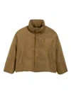 Ami Alexandre Mattiussi Logo-embossed Padded Jacket In Brown