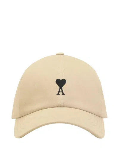 Ami Alexandre Mattiussi Logo-embroidered Cap In Neutral