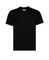 Ami Alexandre Mattiussi Logo-embroidered Cotton T-shirt In Black