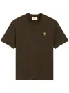 AMI ALEXANDRE MATTIUSSI LOGO-EMBROIDERED COTTON T-SHIRT