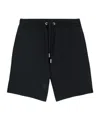Ami Alexandre Mattiussi Ami Paris Ami De Coeur Logo Embossed Drawstring Shorts In Black