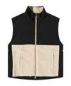 Ami Alexandre Mattiussi Logo-embroidered Fleece Gilet In Black