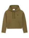 Ami Alexandre Mattiussi Ami Paris Ami De Coeur Logo Embroidered Hoodie In Green