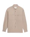 Ami Alexandre Mattiussi Logo-embroidered Long-sleeved Shirt In Nude