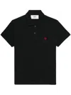 Ami Alexandre Mattiussi Ami Paris Black Ami De Coeur Polo Shirt In Black