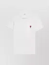 Ami Alexandre Mattiussi White Logo Embroidery Polo Shirt In White