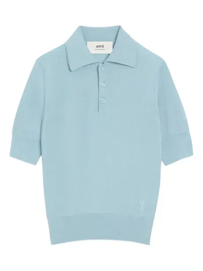AMI ALEXANDRE MATTIUSSI AMI DE COEUR WOOL POLO SHIRT
