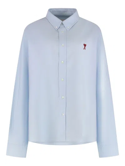 AMI ALEXANDRE MATTIUSSI LOGO-EMBROIDERED SHIRT