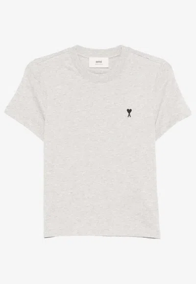 Ami Alexandre Mattiussi Logo-embroidered Short-sleeved T-shirt In Multi