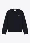 Ami Alexandre Mattiussi Black Crewneck Sweatshirt With Logo Lettering Detail On The Front And Adc Logo Embroidery On The Rea