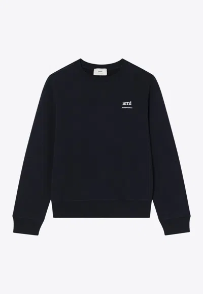 AMI ALEXANDRE MATTIUSSI LOGO EMBROIDERED SWEATSHIRT