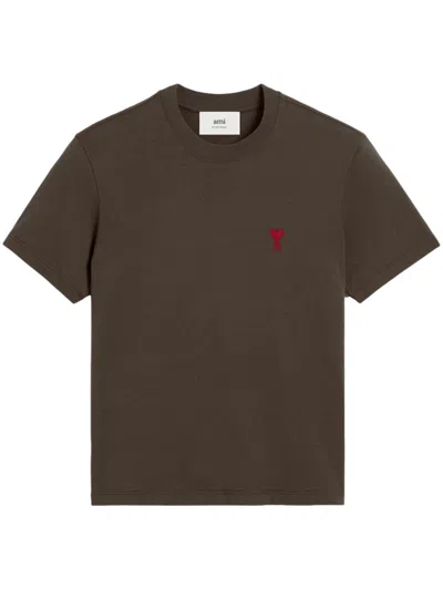 AMI ALEXANDRE MATTIUSSI LOGO-EMBROIDERED T-SHIRT