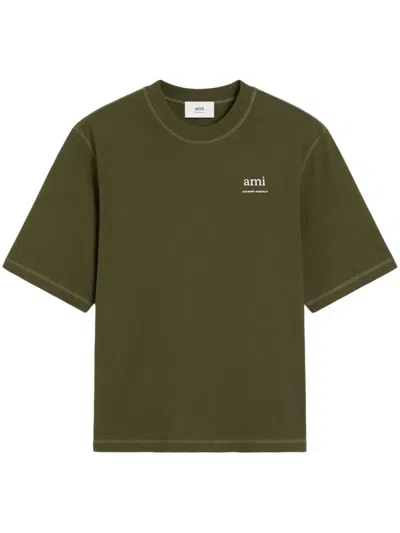 AMI ALEXANDRE MATTIUSSI LOGO-EMBROIDERED T-SHIRT