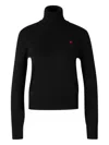 Ami Alexandre Mattiussi Ami Paris Black Wool Sweater In Black