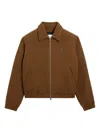 Ami Alexandre Mattiussi Brown Wool Ami De Coeur Zipped Jacket Brown In Brown
