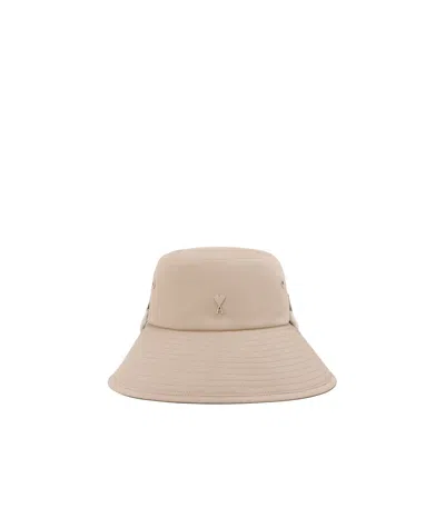 Ami Alexandre Mattiussi Logo Fisherman's Hat With Rope In Nude