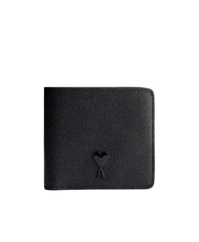 Ami Alexandre Mattiussi Logo Folding Wallet In Black