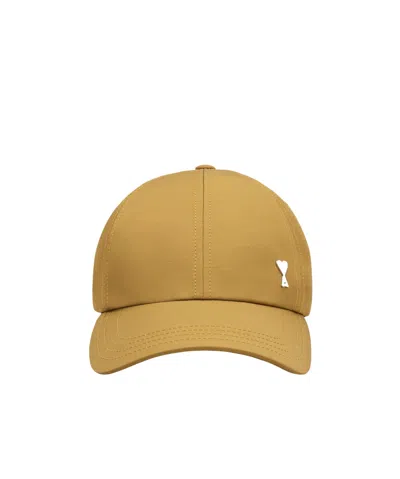 Ami Alexandre Mattiussi Logo Hat In Mustard-colored
