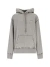 Ami Alexandre Mattiussi Fade Out Cotton Hoodie In Grey