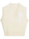 Ami Alexandre Mattiussi Pullunder Mit Intarsien-logo In Neutrals