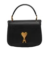 Shop Ami Alexandre Mattiussi Logo, Letter, Logo Finish Shoulder Bag In Black