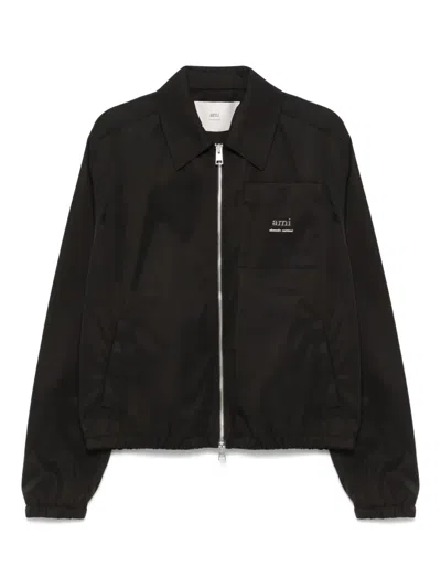 AMI ALEXANDRE MATTIUSSI LOGO-LETTERING BOMBER JACKET