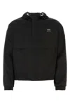 Ami Alexandre Mattiussi Windproof Anorak Jacket With Hood In Black
