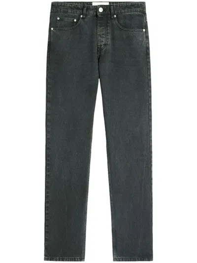 Ami Alexandre Mattiussi Logo Patch Classic Jeans In Black