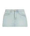 Ami Alexandre Mattiussi Denim Mini Skirt In Green