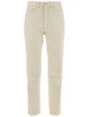 Ami Alexandre Mattiussi Ami Paris Logo-patch Denim Jeans In Neutrals