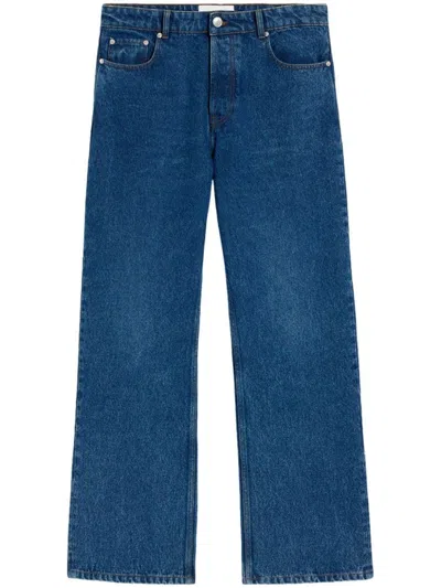 Ami Alexandre Mattiussi Oversized Cotton Denim Jeans In Used Blue