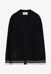 Ami Alexandre Mattiussi Man Cardigan Navy Size S Virgin Wool In Black