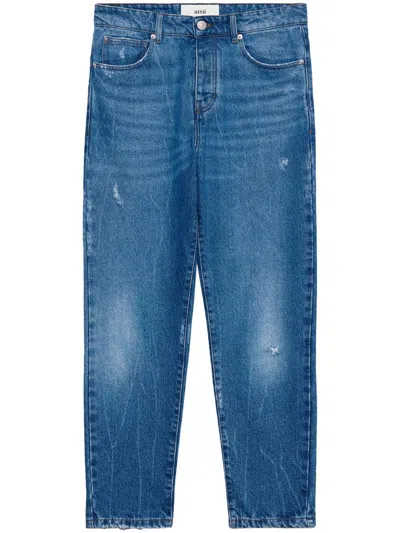 Ami Alexandre Mattiussi Blue Straight-leg Jeans In Navy