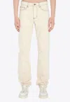 Ami Alexandre Mattiussi Classic Fit Jeans In Neutral