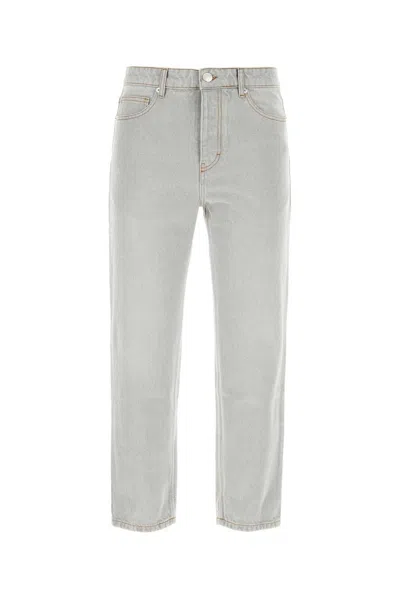 AMI ALEXANDRE MATTIUSSI LOGO PATCH STRAIGHT LEG JEANS