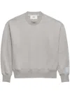 Ami Alexandre Mattiussi Logo-patch Sweatshirt In Grey
