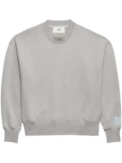 Ami Alexandre Mattiussi Logo-patch Sweatshirt In Grey