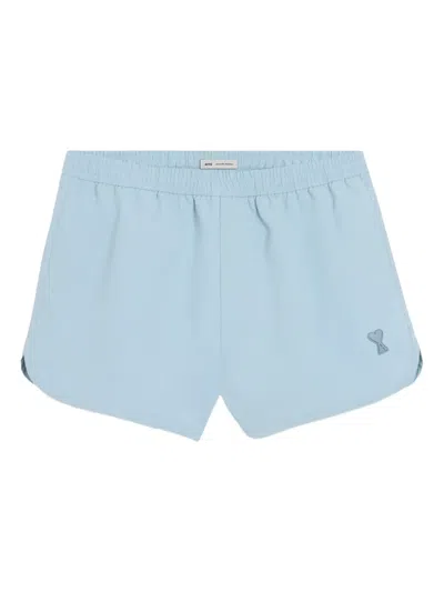 Ami Alexandre Mattiussi Logo-patch Swim Shorts In Blue