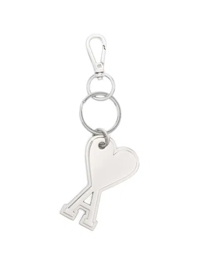Ami Alexandre Mattiussi Logo-pendant Keyring In White
