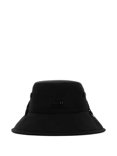Ami Alexandre Mattiussi Logo-plaque Bucket Hat In Black