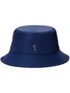 Ami Alexandre Mattiussi Logo-plaque Bucket Hat In Blue