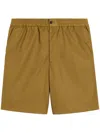 Ami Alexandre Mattiussi Ami Relaxed-fit Nylon Shorts With Elastic Waistband In Neutrals