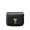 Ami Alexandre Mattiussi Grained Texture Adjustable Strap Bag Gold-tone Hardware In Black