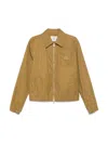 Ami Alexandre Mattiussi Ami Paris Logo Plaque Twill Bomber Jacket In Nude