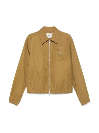 AMI ALEXANDRE MATTIUSSI LOGO PLAQUE TWILL BOMBER JACKET
