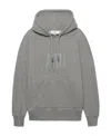 Ami Alexandre Mattiussi Logo-print Cotton Hoodie In Gray
