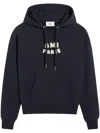 Ami Alexandre Mattiussi Navy Cotton Hoodie With Ami Paris Patch Blue In Blau
