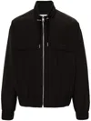 AMI ALEXANDRE MATTIUSSI LOGO-PRINT ZIP-UP WINDBREAKER