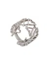 Ami Alexandre Mattiussi Logo Ring In Gray